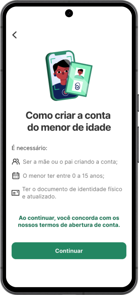 Como criar conta do menor de idade